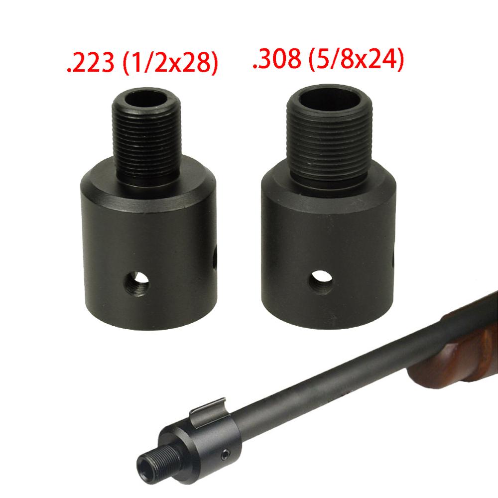 Aluminum Ruger 1022 10/22 Muzzle Brake Adapter 1/2x28 & 5/8x24 .750 Barrel End Thread Protector Combo .223 .308