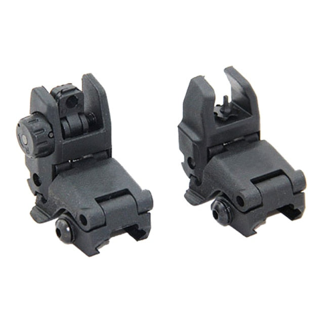 Tactical M4 AR15 Front and Rear Flip Up Folding Sights for 20mm Picatinny Rail