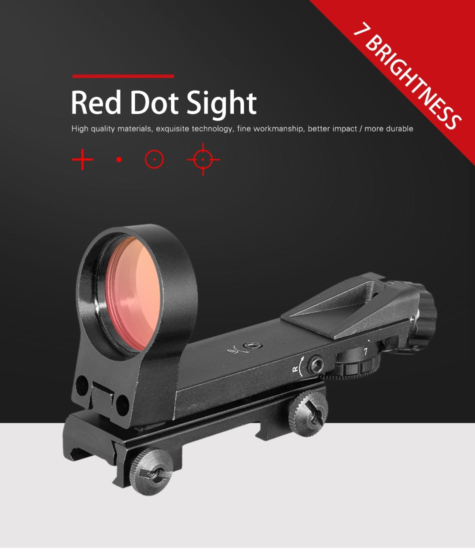 Tactical 1X30 Holographic 4 Red Dot Optic Sight 20mm Rail