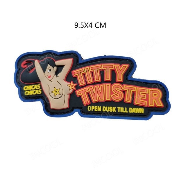 3D Embroidered Rubber Sexy Girl PVC Patch