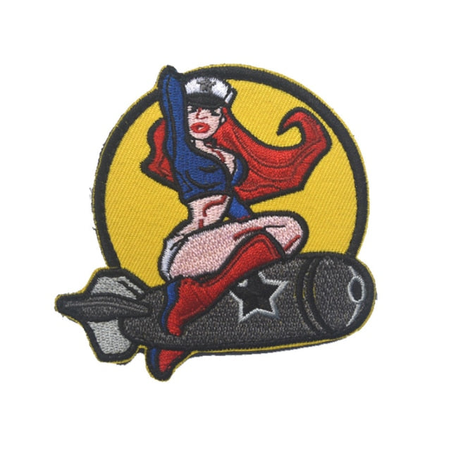 3D Embroidered Rubber Sexy Girl PVC Patch