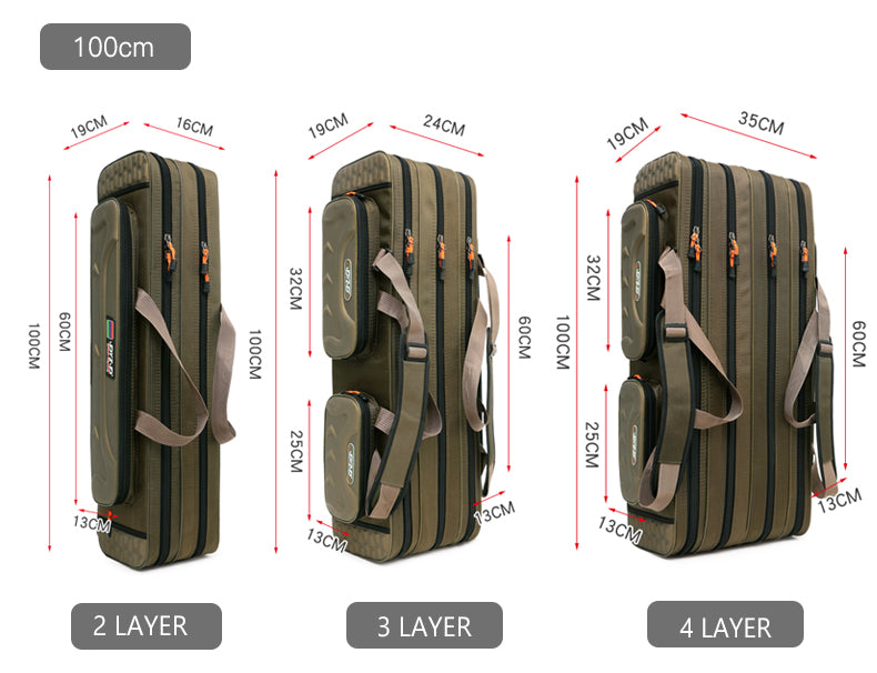 2/3/4 layer 80/90/100/120CM Multifunctional Rifle Case