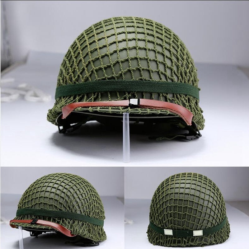 US Army M1 Green Helmet Net/Canvas Chin Strap