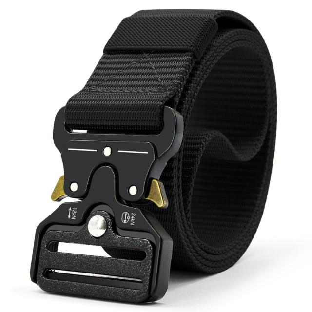 JACNAIP Men's Tactical Military Belts Heavy Duty Army Adjustable Nylon Belt Outdoor Police Metal Buckle Belt 125/135CM/Wide 3.8