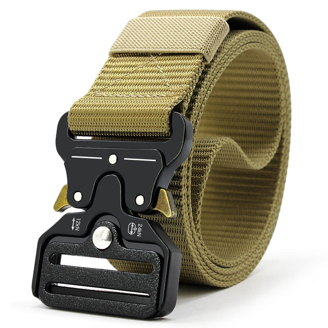 JACNAIP Men's Tactical Military Belts Heavy Duty Army Adjustable Nylon Belt Outdoor Police Metal Buckle Belt 125/135CM/Wide 3.8