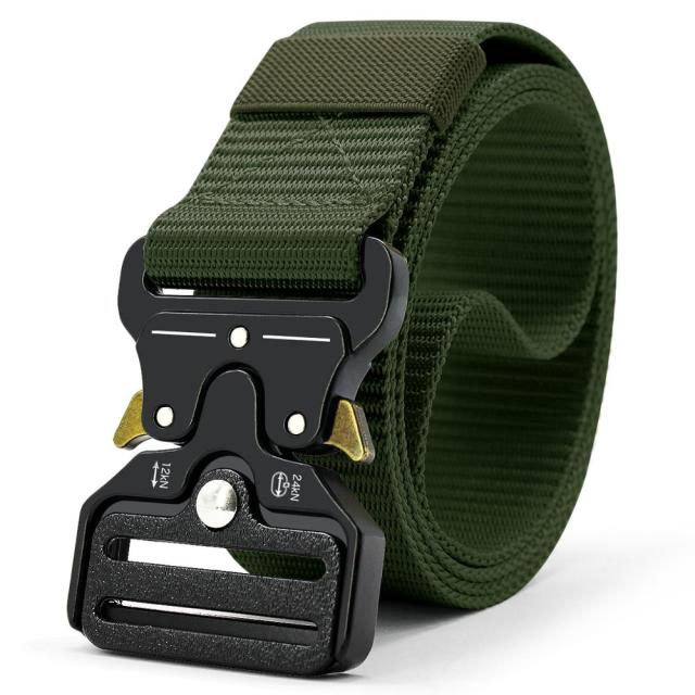 JACNAIP Men's Tactical Military Belts Heavy Duty Army Adjustable Nylon Belt Outdoor Police Metal Buckle Belt 125/135CM/Wide 3.8