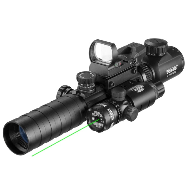 3-9X32EGC Tactical Optic Red Green Illuminated Combo Riflescope