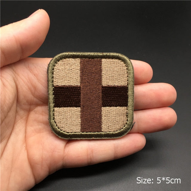 Embroidered 3D Tactical Patch Blood Type Group US ARMY Military Patches for Gear