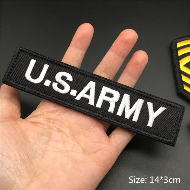 Embroidered 3D Tactical Patch Blood Type Group US ARMY Military Patches for Gear