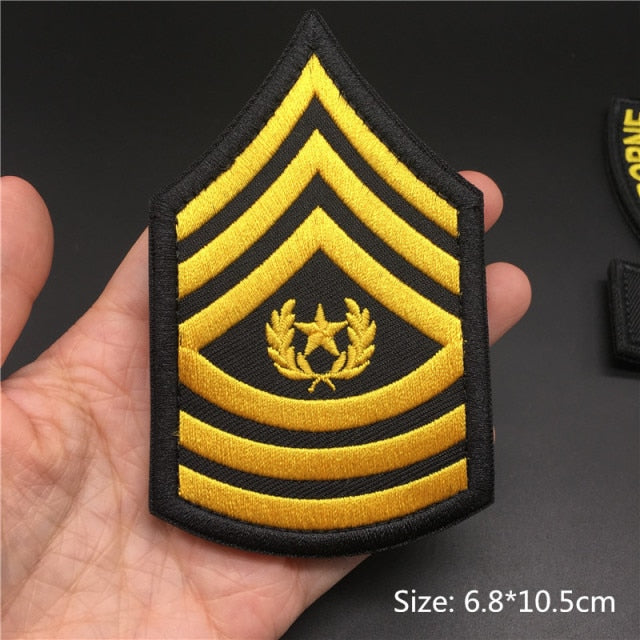 Embroidered 3D Tactical Patch Blood Type Group US ARMY Military Patches for Gear