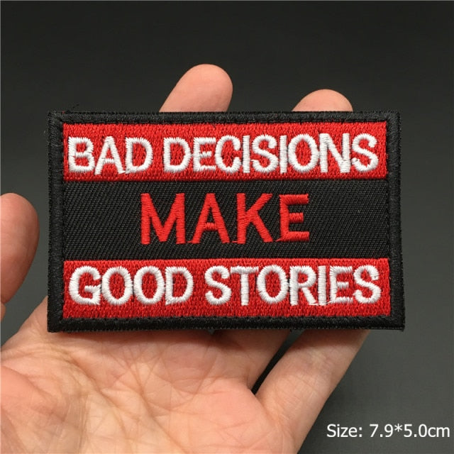 Tactical Embroidered Text Patches for Gear