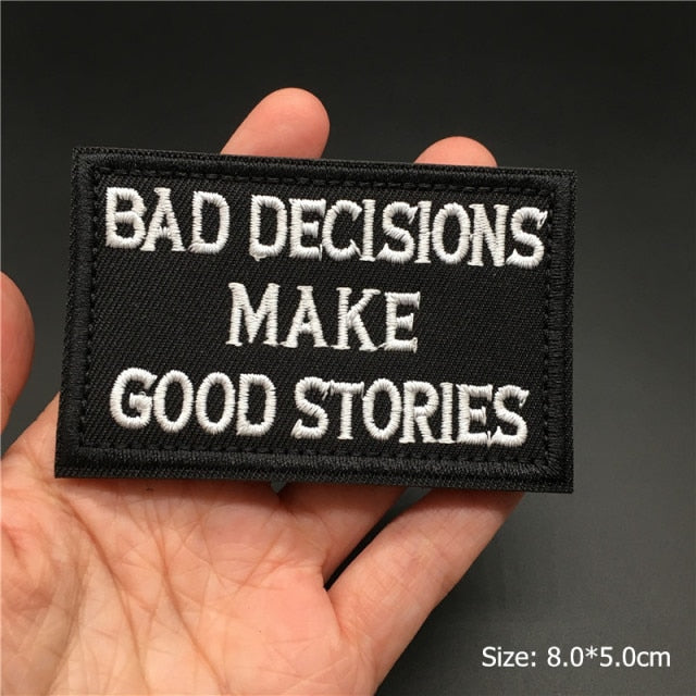 Tactical Embroidered Text Patches for Gear