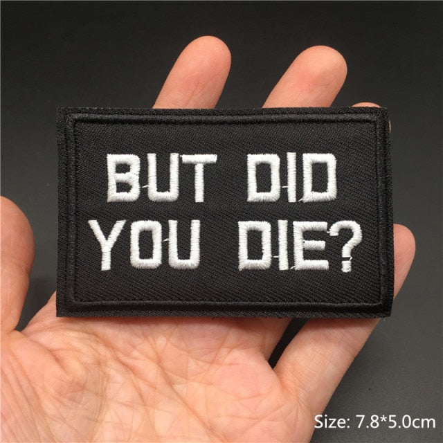 Tactical Embroidered Text Patches for Gear