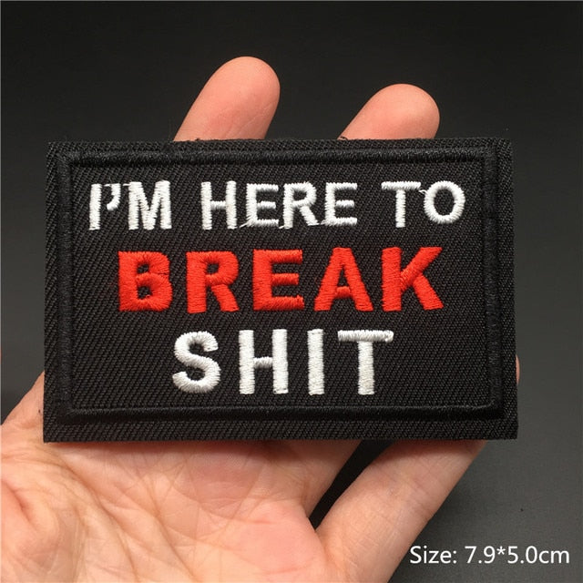 Tactical Embroidered Text Patches for Gear