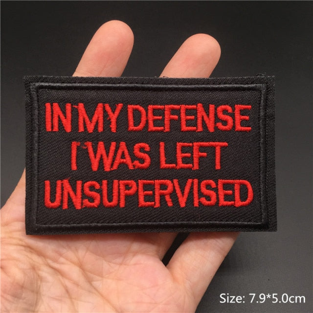 Tactical Embroidered Text Patches for Gear