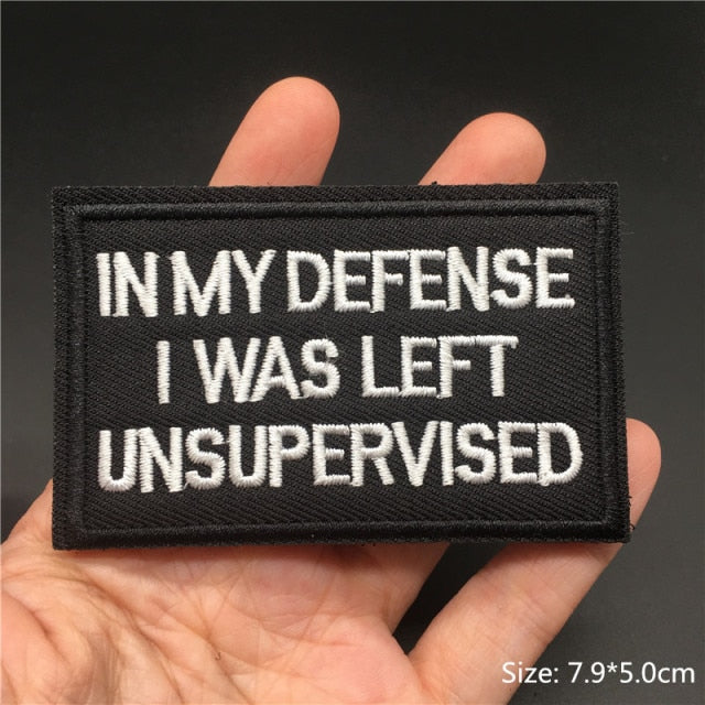 Tactical Embroidered Text Patches for Gear