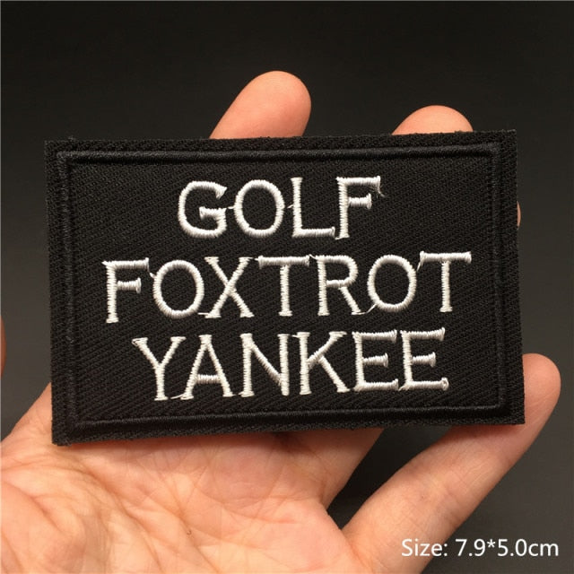 Tactical Embroidered Text Patches for Gear