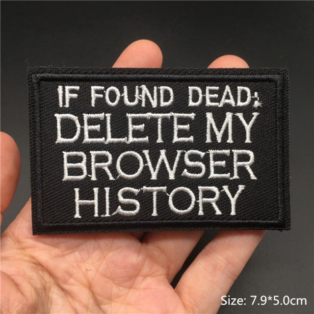 Tactical Embroidered Text Patches for Gear