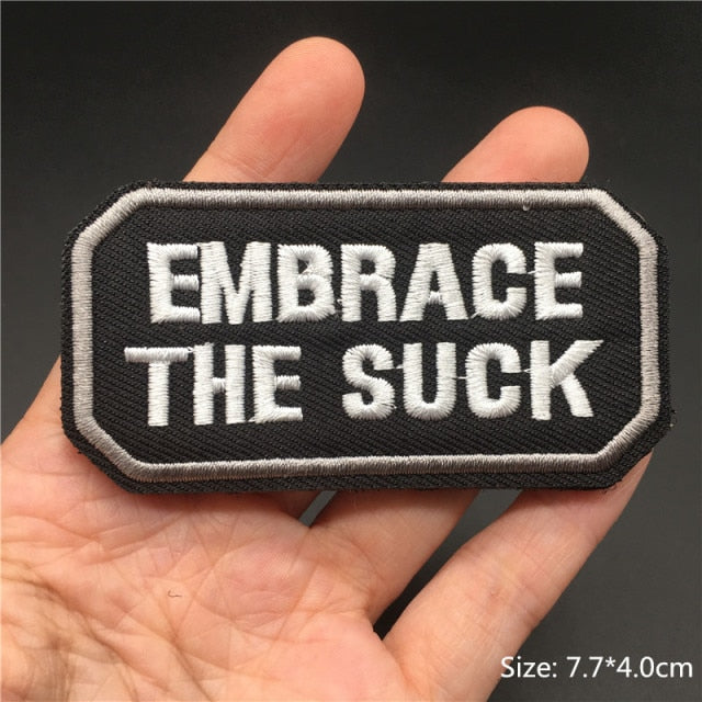 Tactical Embroidered Text Patches for Gear