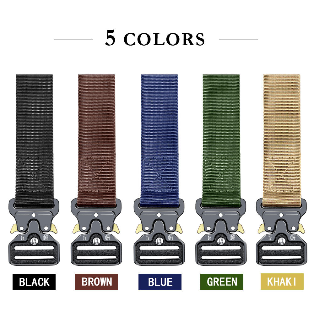 JACNAIP Men's Tactical Military Belts Heavy Duty Army Adjustable Nylon Belt Outdoor Police Metal Buckle Belt 125/135CM/Wide 3.8