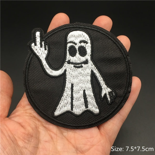 Skull/Bones/Zipper Black & White Patches for Gear