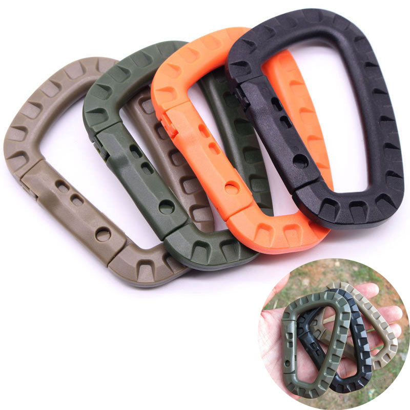 Tactical Carabiner Clip Military Molle Backpack Hook Buckle Quickdraw Accessory