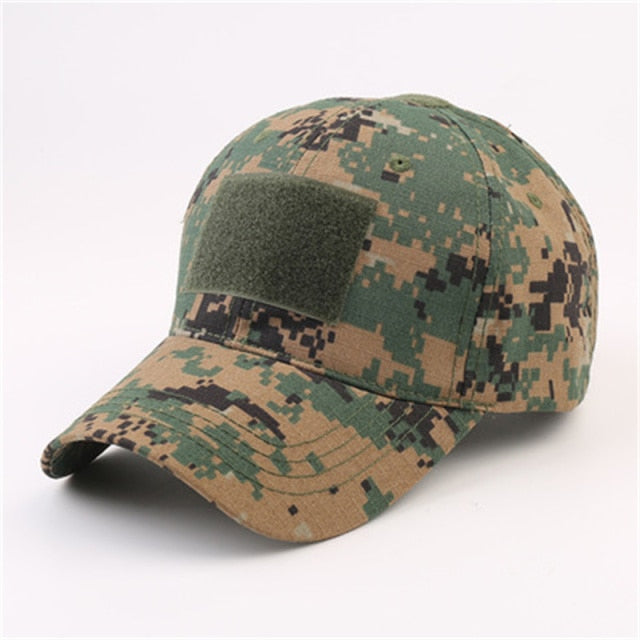 Camouflage Hat Velcro Adjustable Back