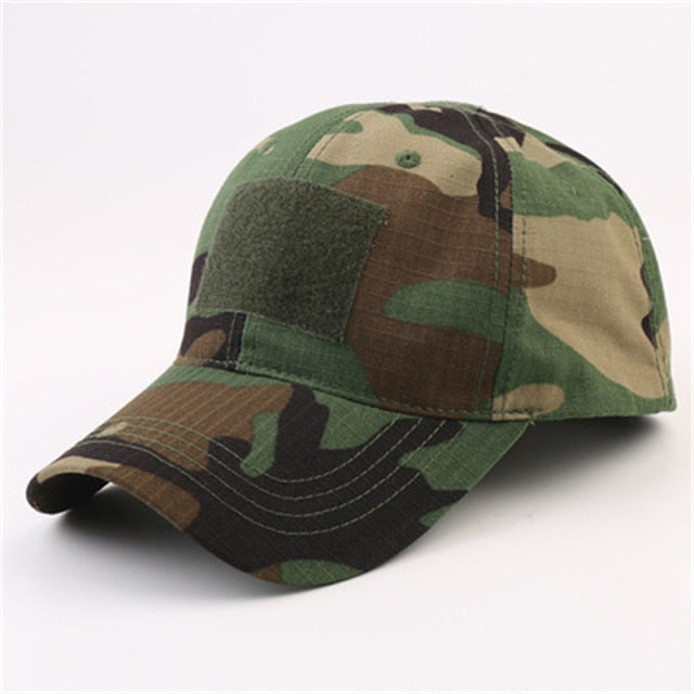 Camouflage Hat Velcro Adjustable Back