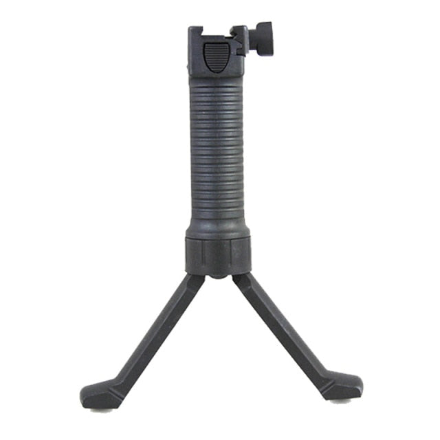 Tactical Vertical Handle Fore Grip with Retractable Spring Loaded Bipod Picattinny Rail