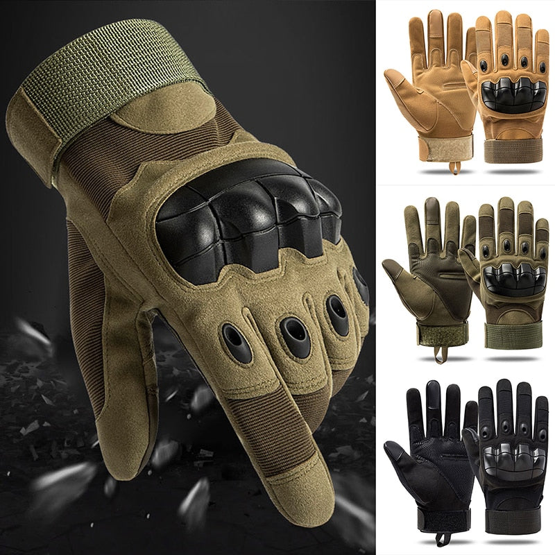 Tactical Full Finger Touch Screen Hard Knuckle Outdoor Combat Gloves