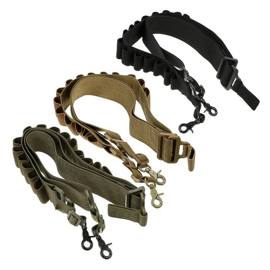 Tactical Nylon 2 Point Gun Sling W/ Ammo Holder