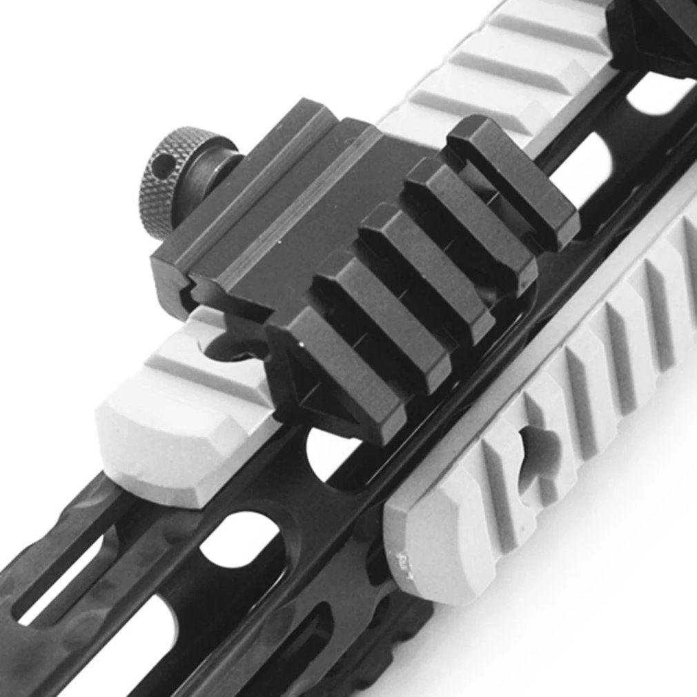 45 degree Offset Tactical 20mm Aluminum 4-slot Side Mount Rail