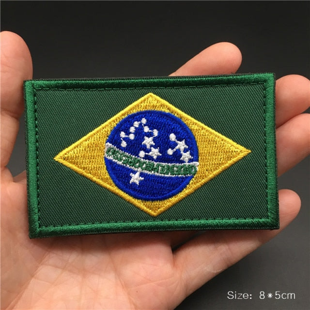 Embroidered Country Flag Patches for Gear