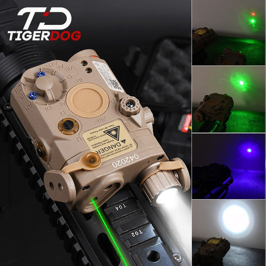 Tactical AN PEQ-15 Red/Blue/Green Dot Laser White LED Flashlight IR Laser Sight 20mm Rail