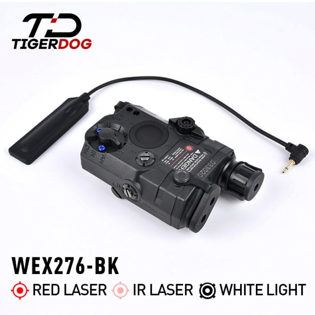 Tactical AN PEQ-15 Red/Blue/Green Dot Laser White LED Flashlight IR Laser Sight 20mm Rail