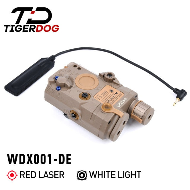 Tactical AN PEQ-15 Red/Blue/Green Dot Laser White LED Flashlight IR Laser Sight 20mm Rail