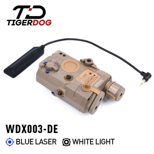 Tactical AN PEQ-15 Red/Blue/Green Dot Laser White LED Flashlight IR Laser Sight 20mm Rail