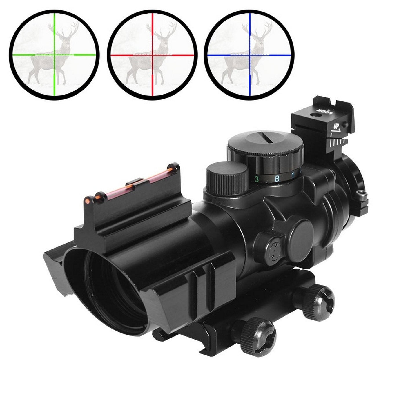 4x32 Acog Tactical Optical Riflescope Sight for 20mm Rail