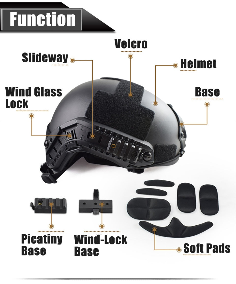 Tactical Helmet Fast PJ Airsoft Protection