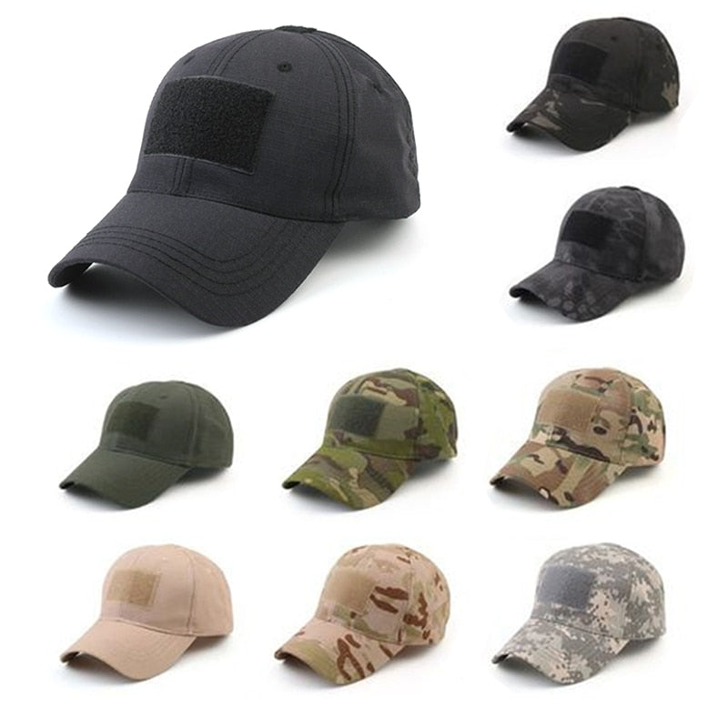 Camouflage Hat Velcro Adjustable Back