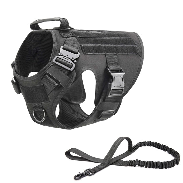 No Pull Tactical Dog Harness for Medium Large Big XXL Dog Service Dog Training Accessories