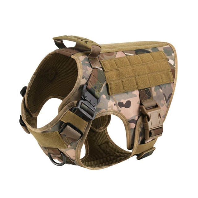 No Pull Tactical Dog Harness for Medium Large Big XXL Dog Service Dog Training Accessories