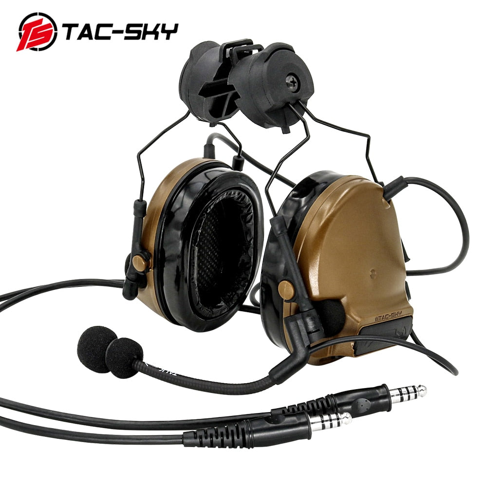 TAC-SKY Tactical Helmet Headset For Walkie Talkie