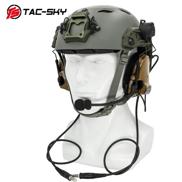 TAC-SKY Tactical Helmet Headset For Walkie Talkie